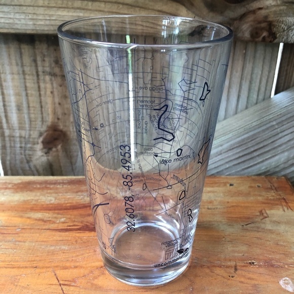 Set of 2 Auburn University Map Pint Glasses 14oz - Picture 8 of 11